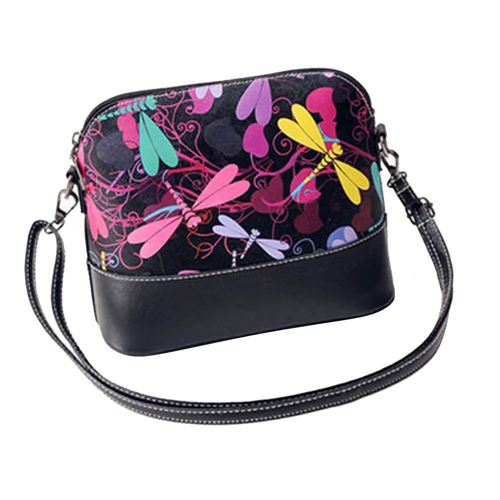 2015 New European Fashion Style Women Printing Shoulder Bag Leather Purse Satchel Messenger Bag bolsas feminina Free Shipping