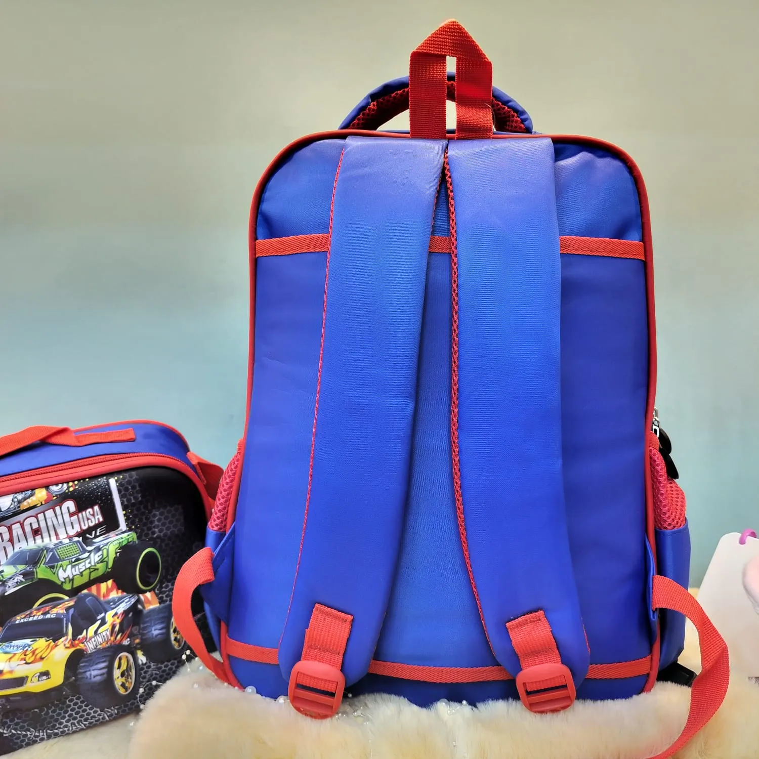 3-in-1 3D Emboss Print Cartoon Design Backpacks.