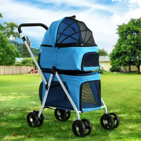 3-in-1 Foldable Pet Stroller with UV Protection - i.Pet