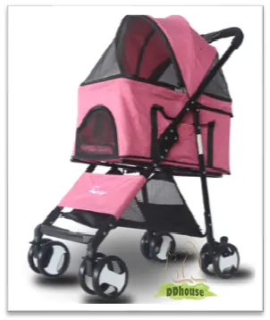 4 Wheel 3-In-1 Detachable Pet Carrier & Stroller