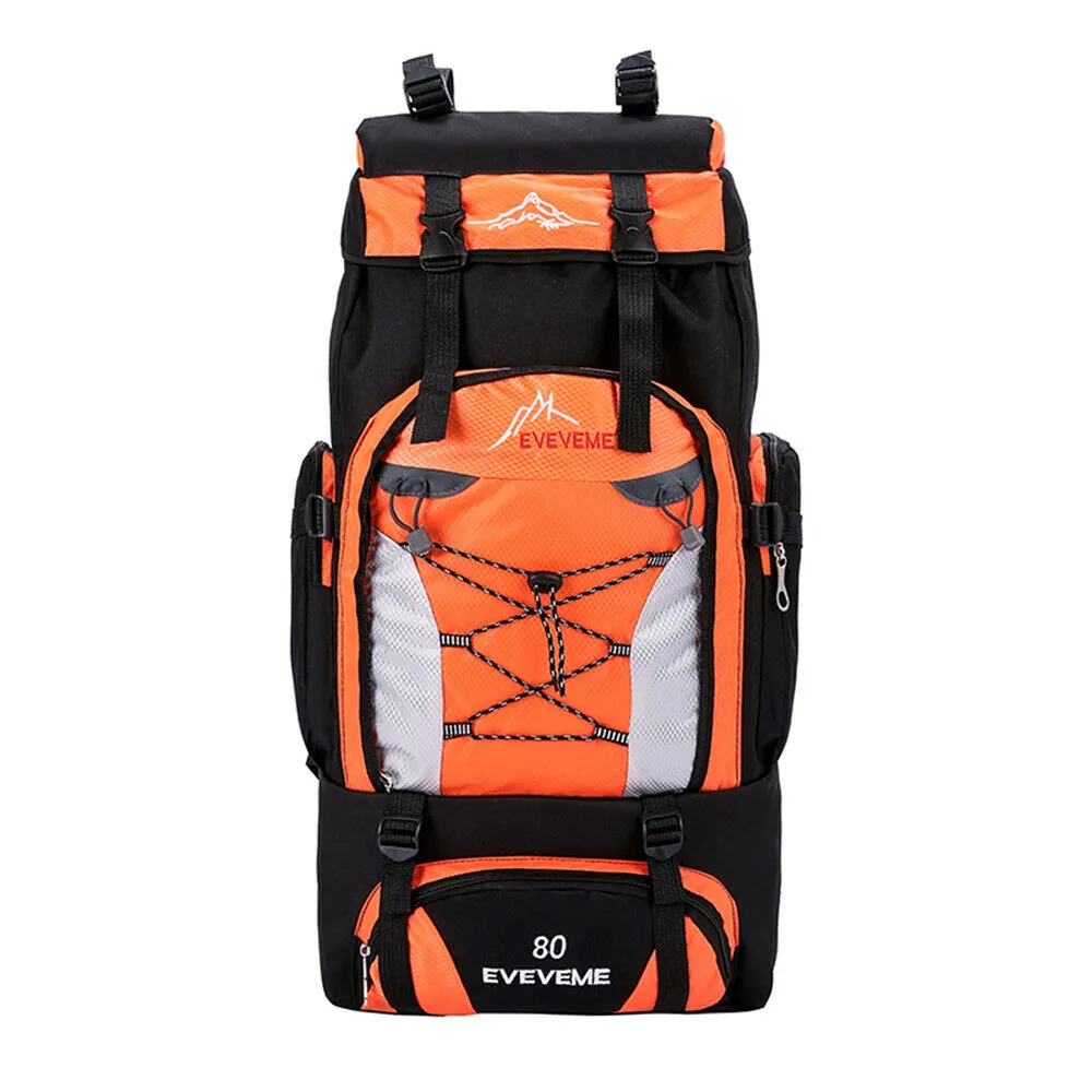 80L/100L Outdoor Hiking Backpack Camping Waterproof Shoulder Travel Bag