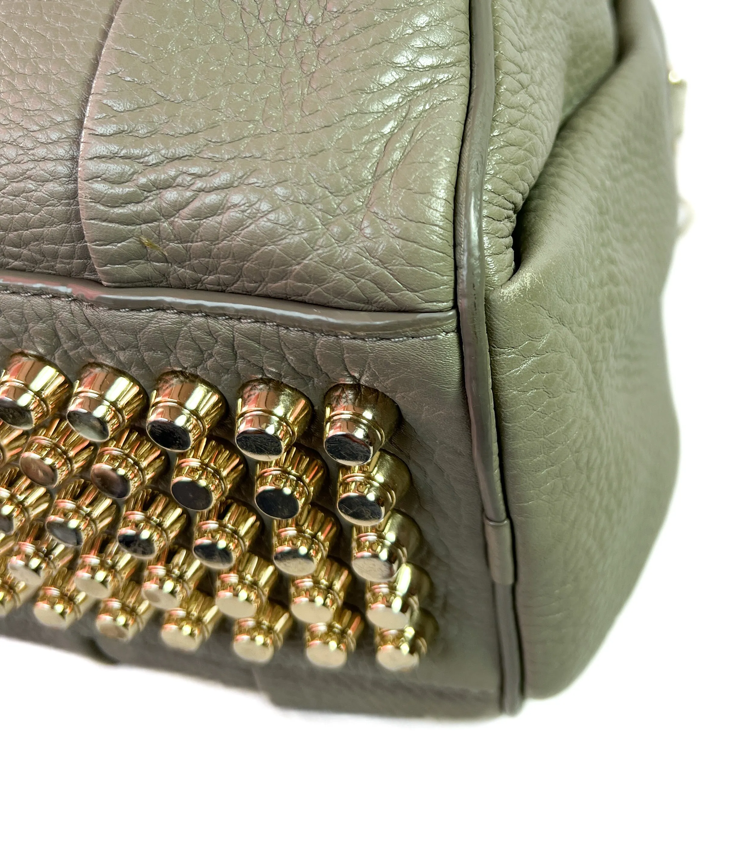 Alexander Wang gray studded rocco bag