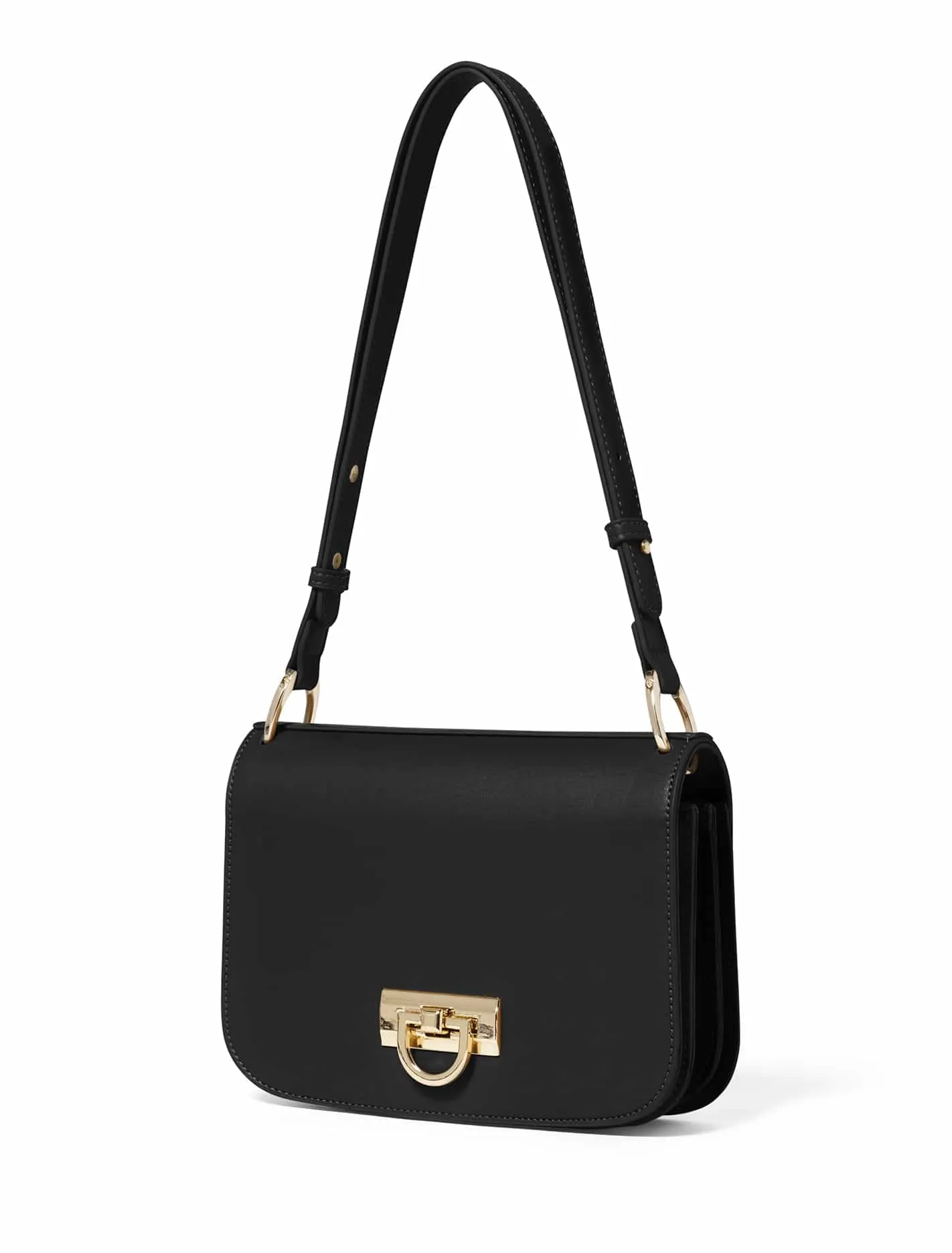 Alina Metal Clasp Saddle Bag