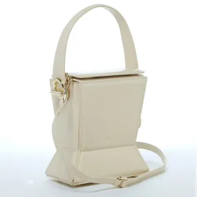 Amber Leather Bucket Bag Creamy Off White