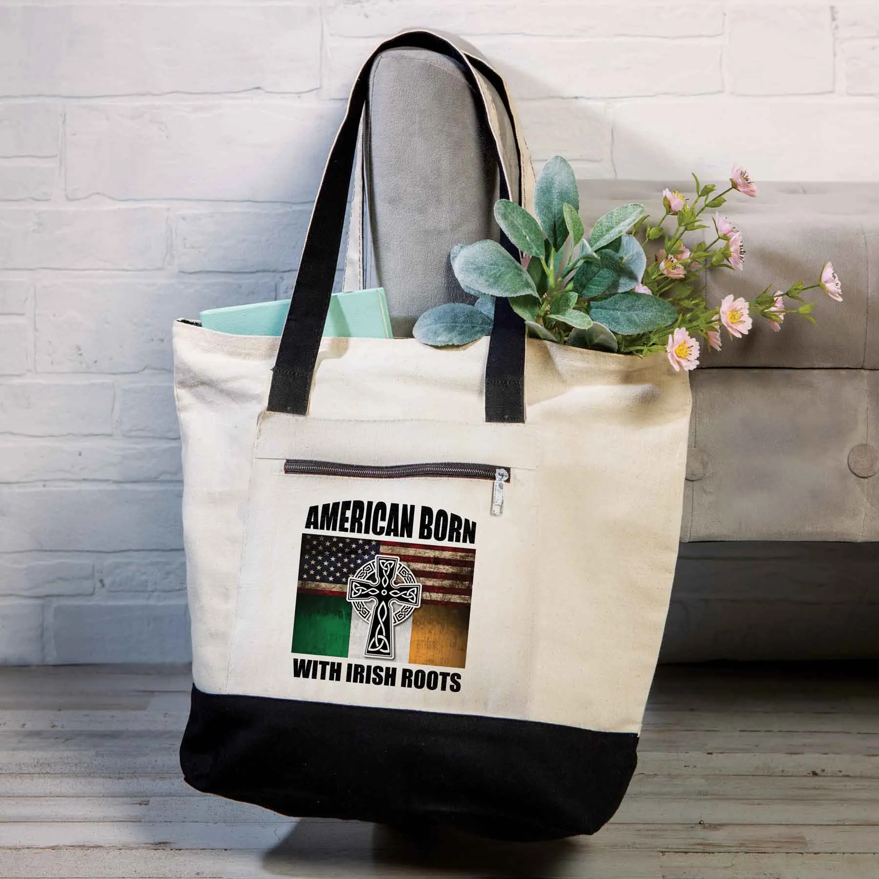 American Born Stamp Tote Bag