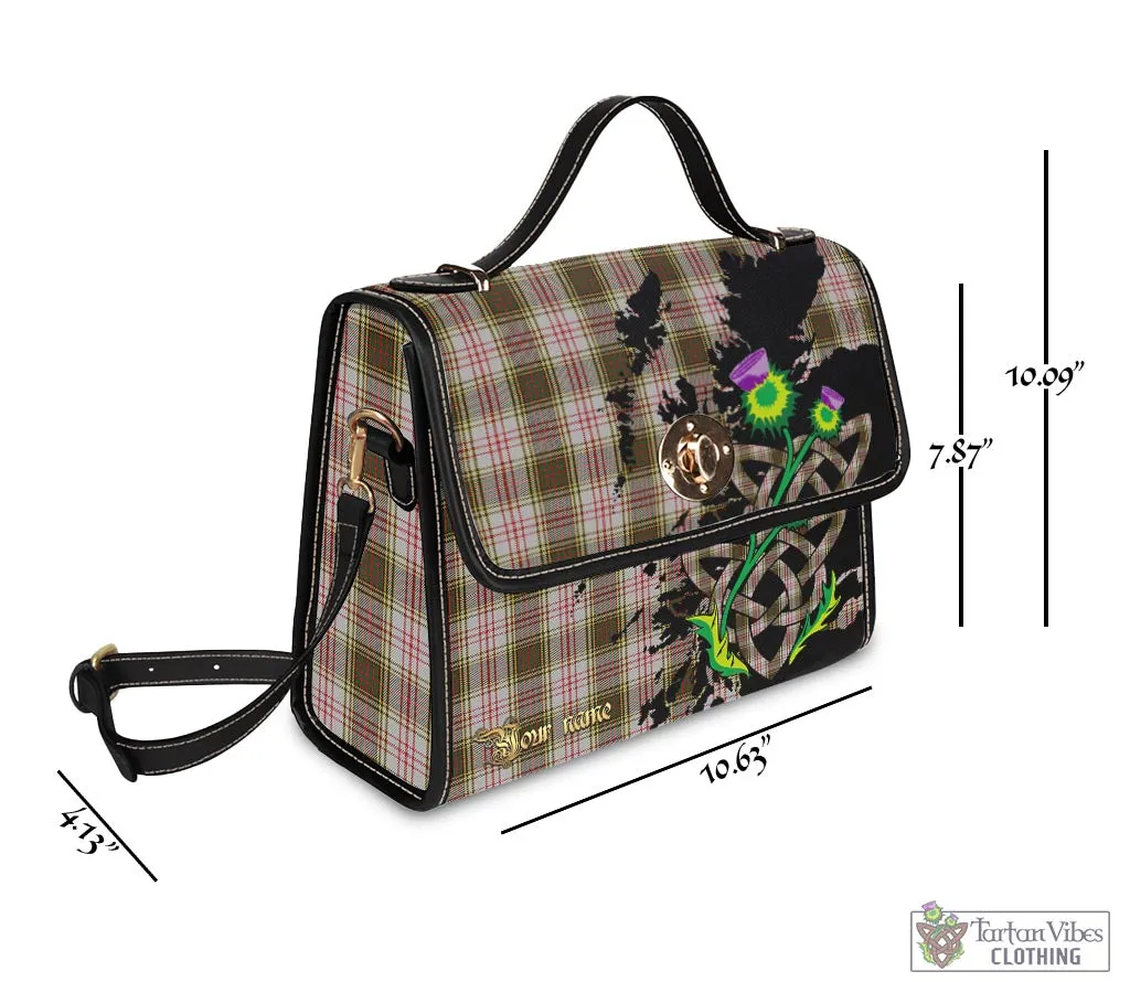 Anderson Dress Tartan Waterproof Canvas Bag with Scotland Map and Thistle Celtic Accents