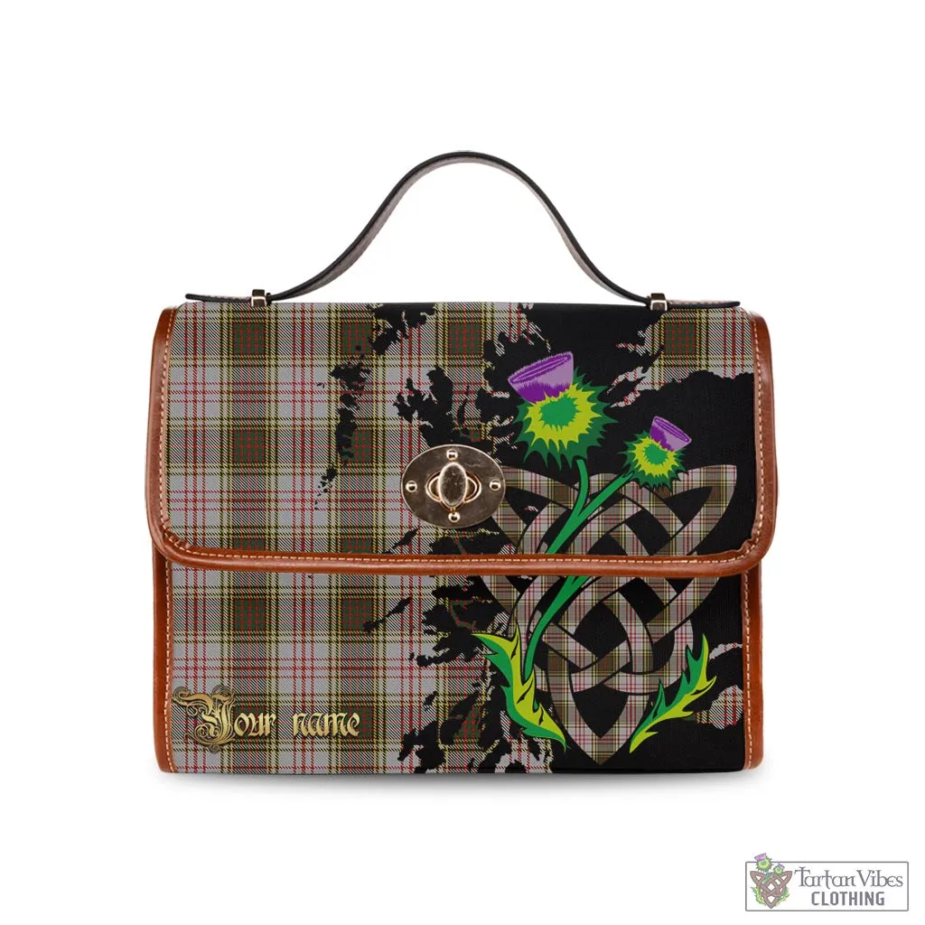 Anderson Dress Tartan Waterproof Canvas Bag with Scotland Map and Thistle Celtic Accents