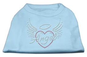 Angel Heart Rhinestone Dog Shirt Baby Blue XS (8)