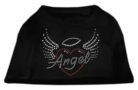 Angel Heart Rhinestone Dog Shirt Black Med (12)