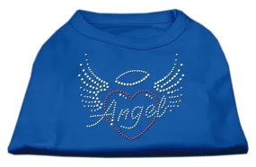 Angel Heart Rhinestone Dog Shirt Blue Lg (14)