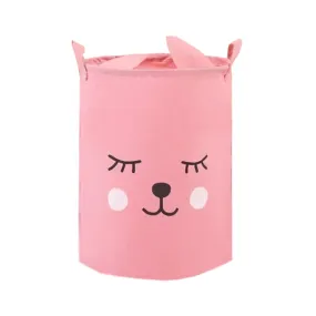 Anyhouz Storage Bag Rabbit Waterproof Folding Clothing Organizer Cartoon Cloth Art Storage Bucket Travel Wardrobe Organizer