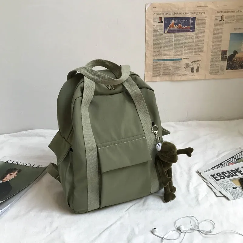 Anything But Basic Double Handle Canvas School Backpacks