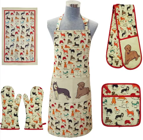 Apron Dogs  Cream  Cotton