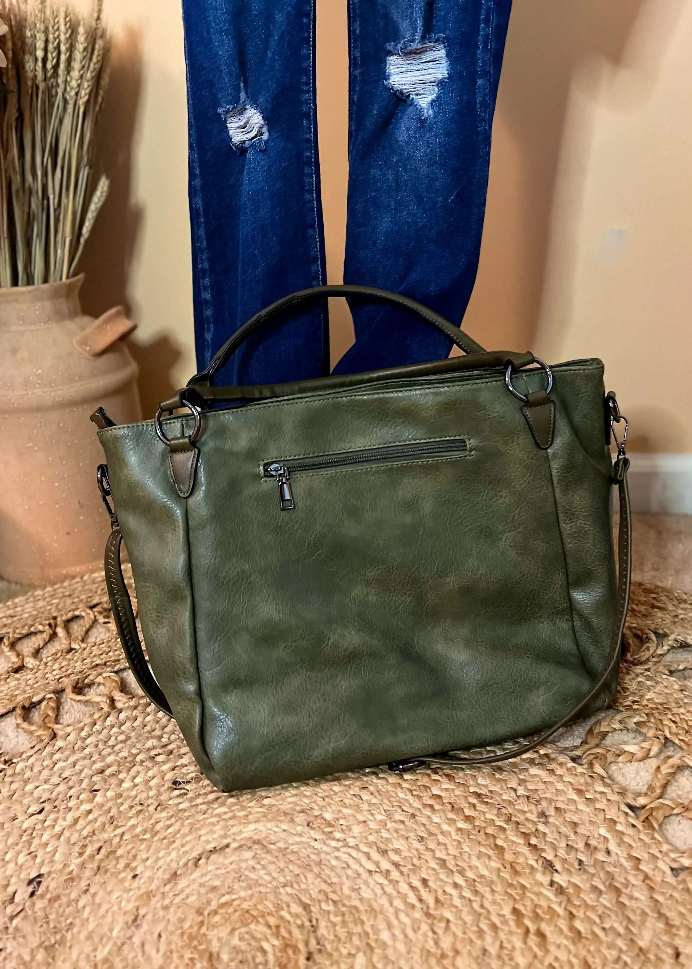 Ashlyn Oversized Tote - Olive