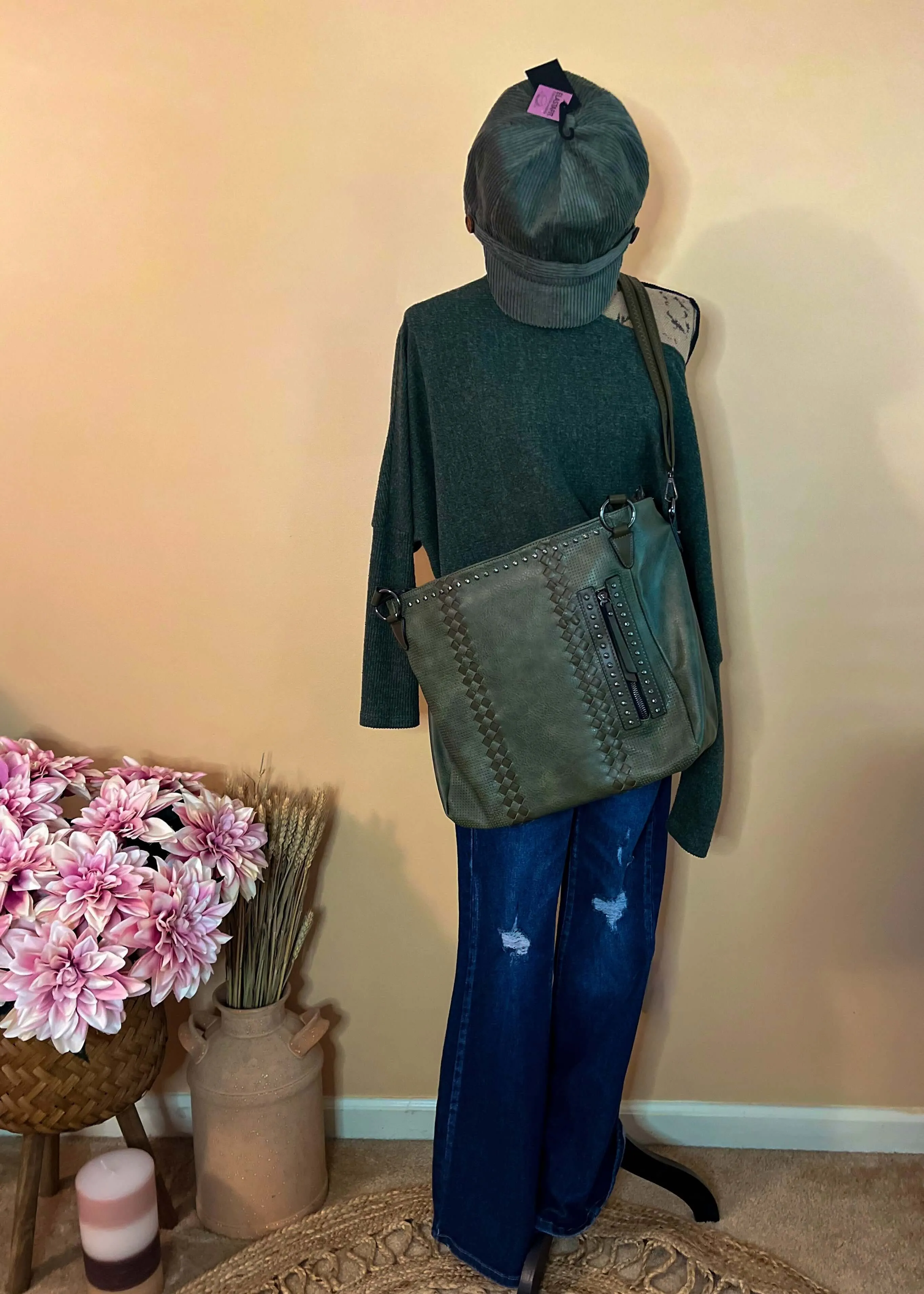 Ashlyn Oversized Tote - Olive