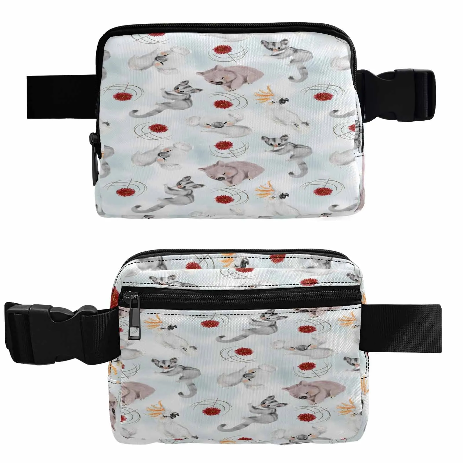 Australian Animals Koala, Sugar Glider, Wombat  Belt Bag