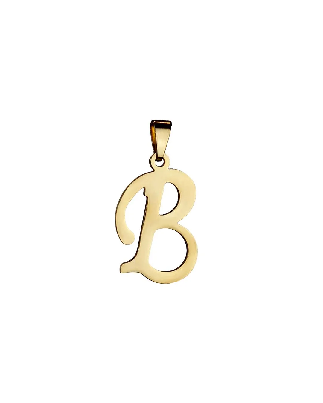 B Gold Initial Dog Charm