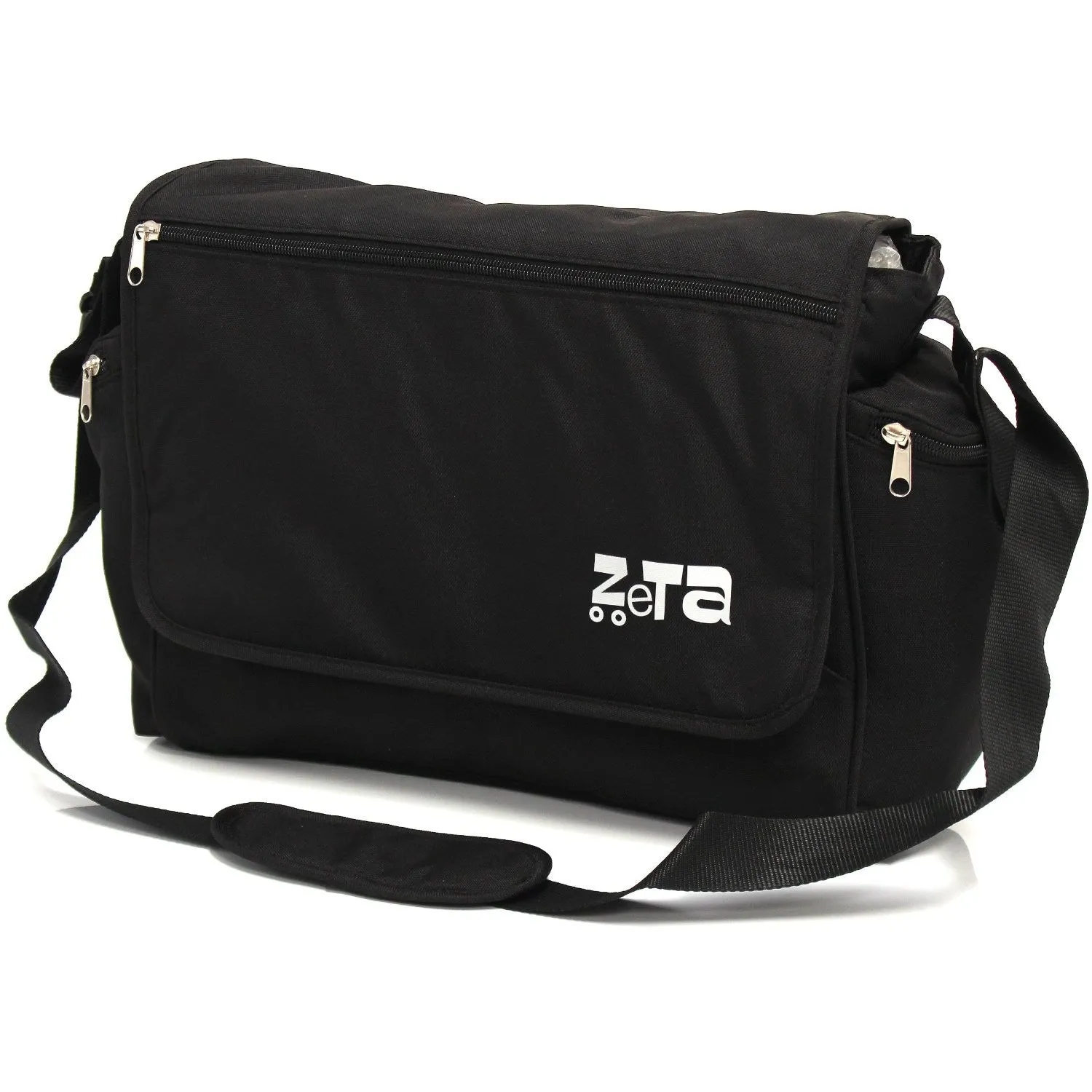 Baby Travel Zeta Changing Bag Plain BLACK Complete With Changing Matt  (Clearance)