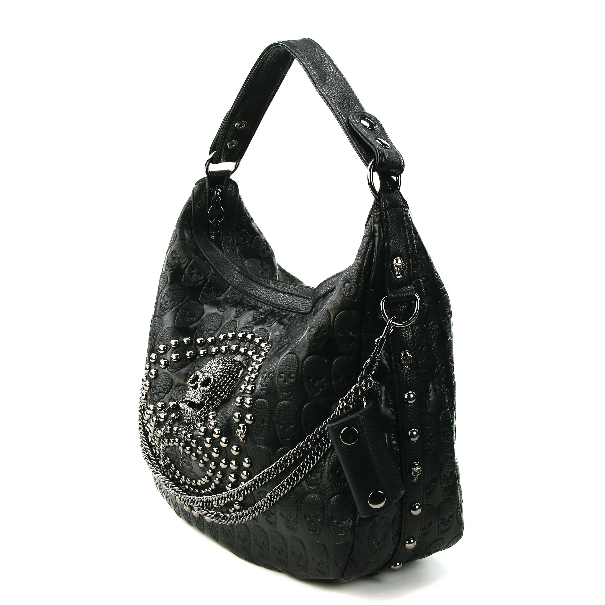 Bag - Studded Skull Hobo