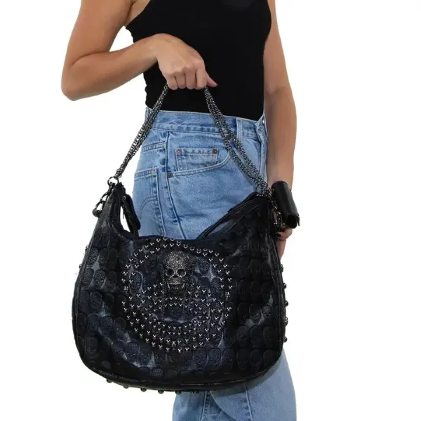 Bag - Studded Skull Hobo