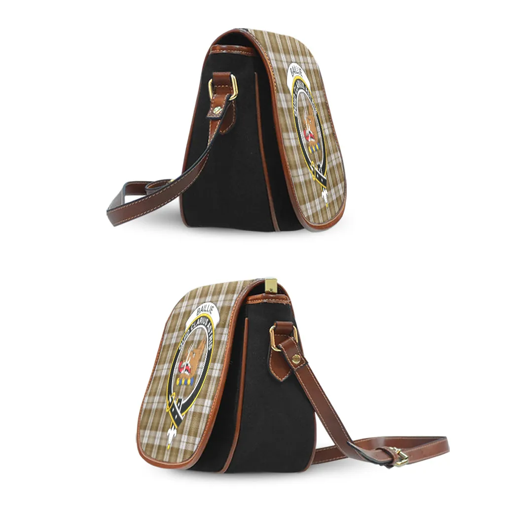 Baillie Dress Tartan Saddle Bag with Family Crest