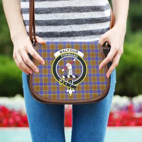 Balfour Tartan Saddle Bag with Family Crest