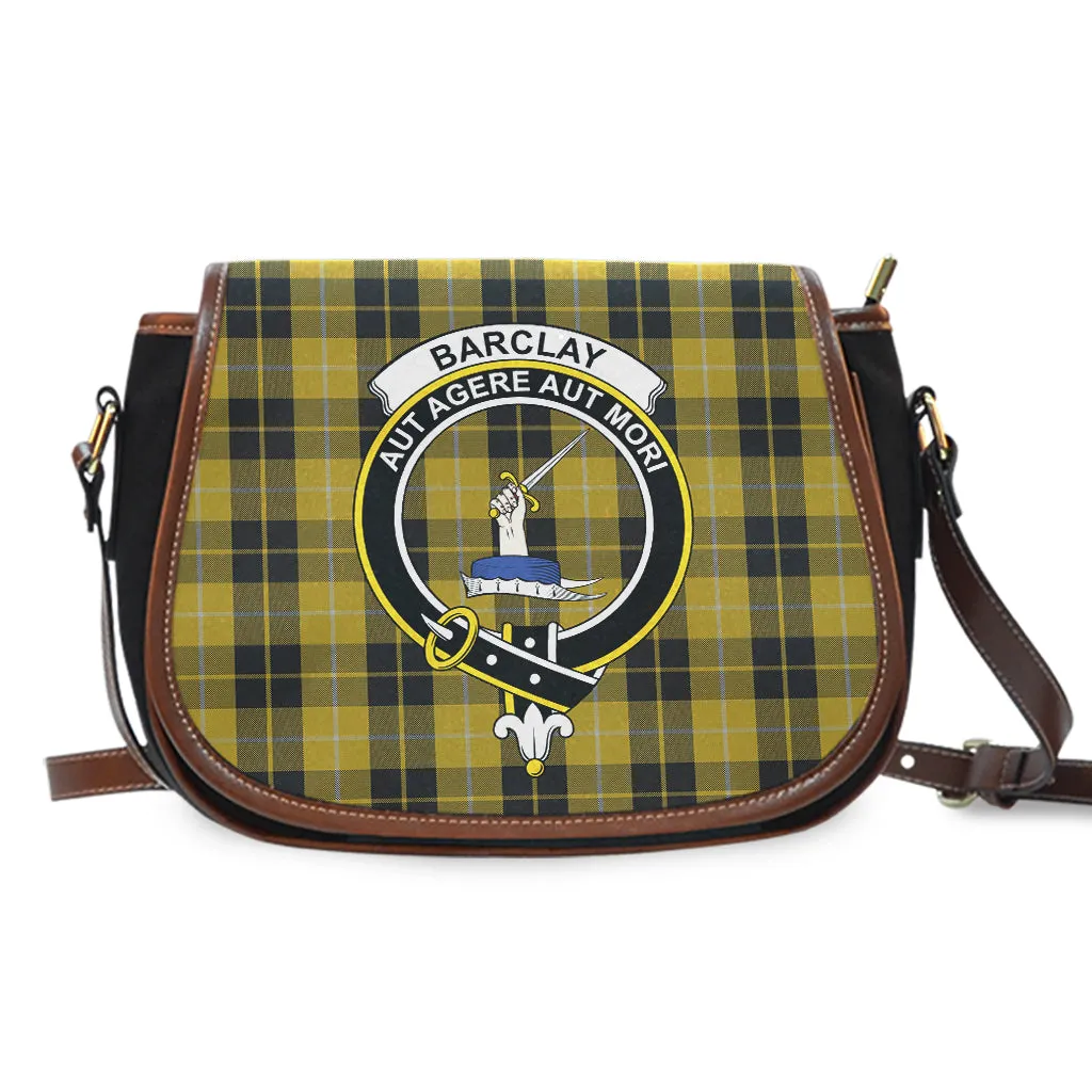 Barclay Dress Tartan Saddle Bag with Family Crest