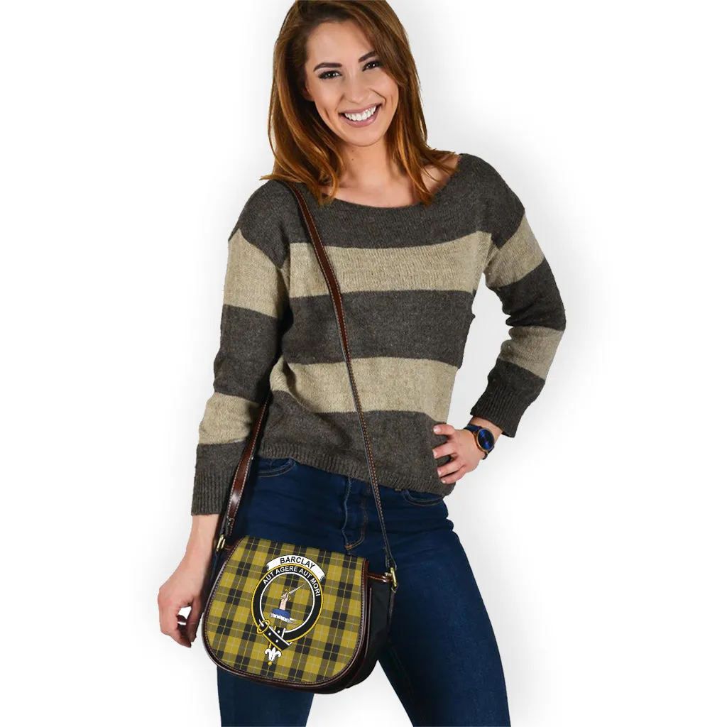 Barclay Dress Tartan Saddle Bag with Family Crest