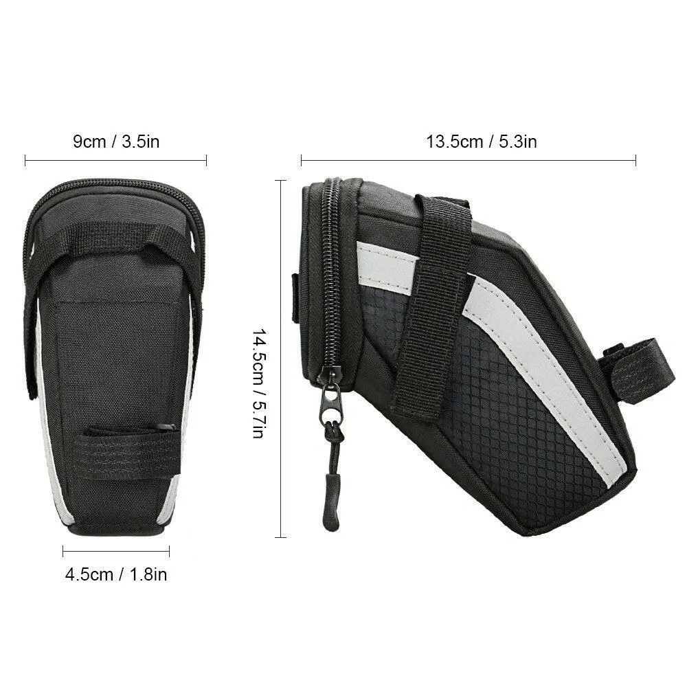 Bike Saddle Bag Cycling Seat Tail Bag Pouch MTB Bicycle Tool Storage Bag