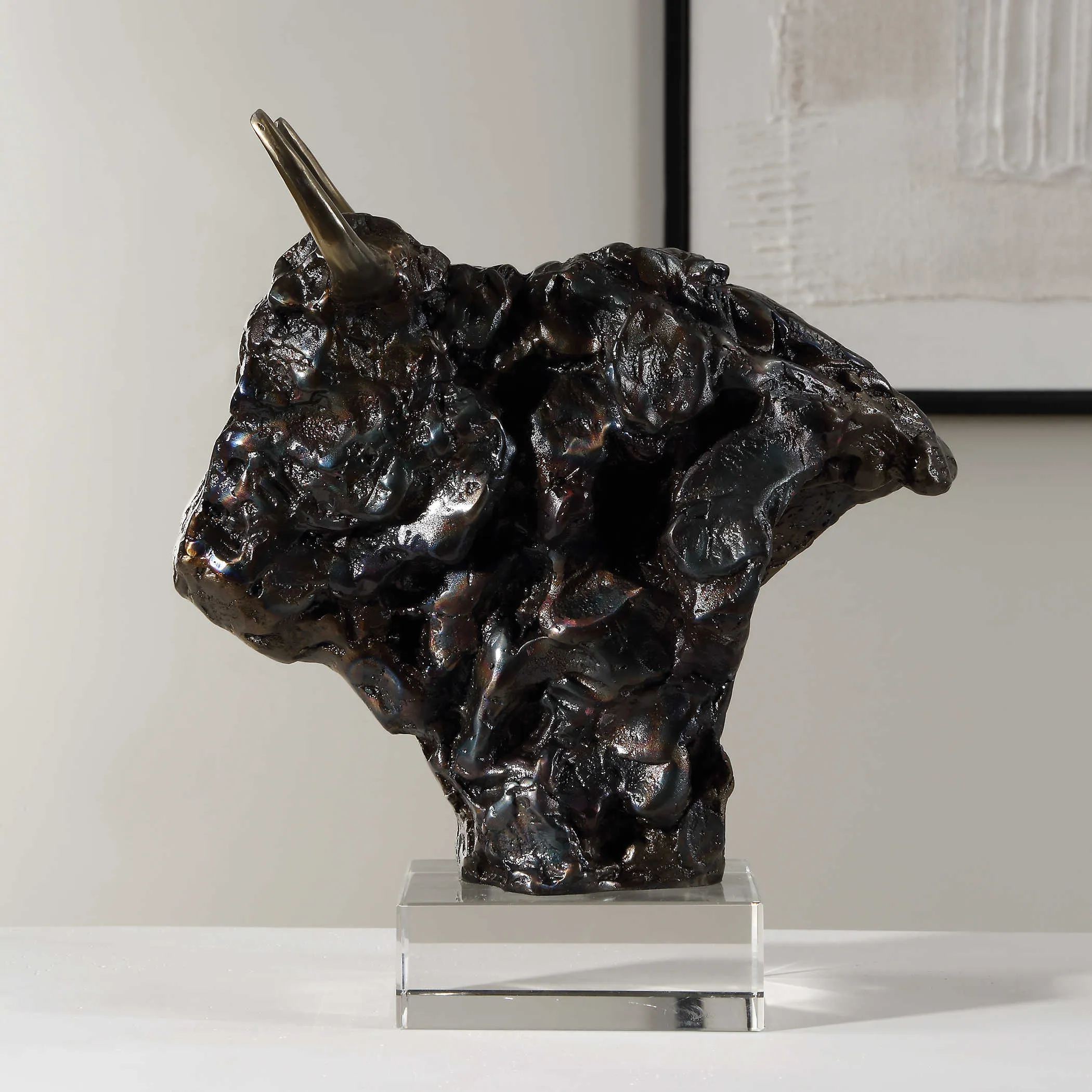 Bison Bust Sculpture