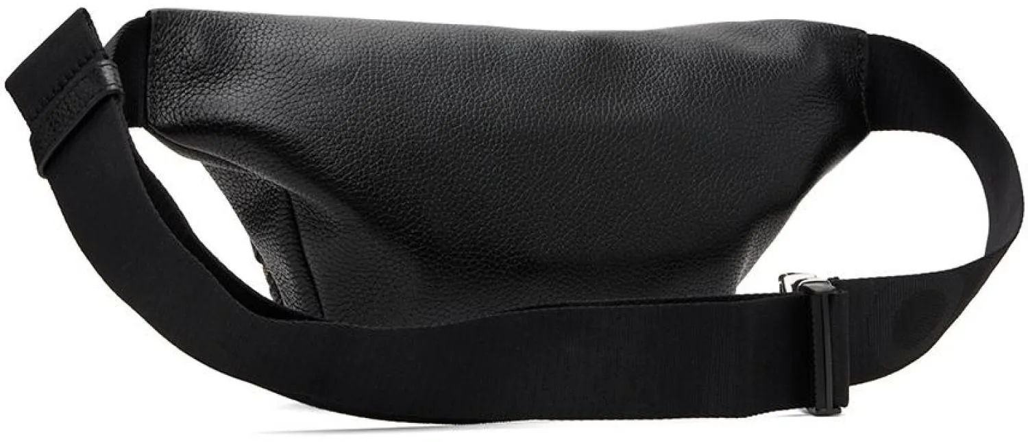 Black 'The Leather' Belt Bag