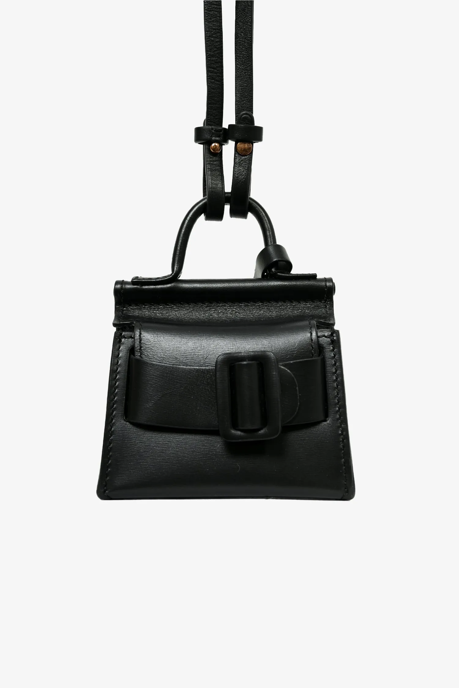 BOYY Black Leather Bobby Charm Crossbody Bag