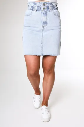 Braxton Denim Skirt Light Blue