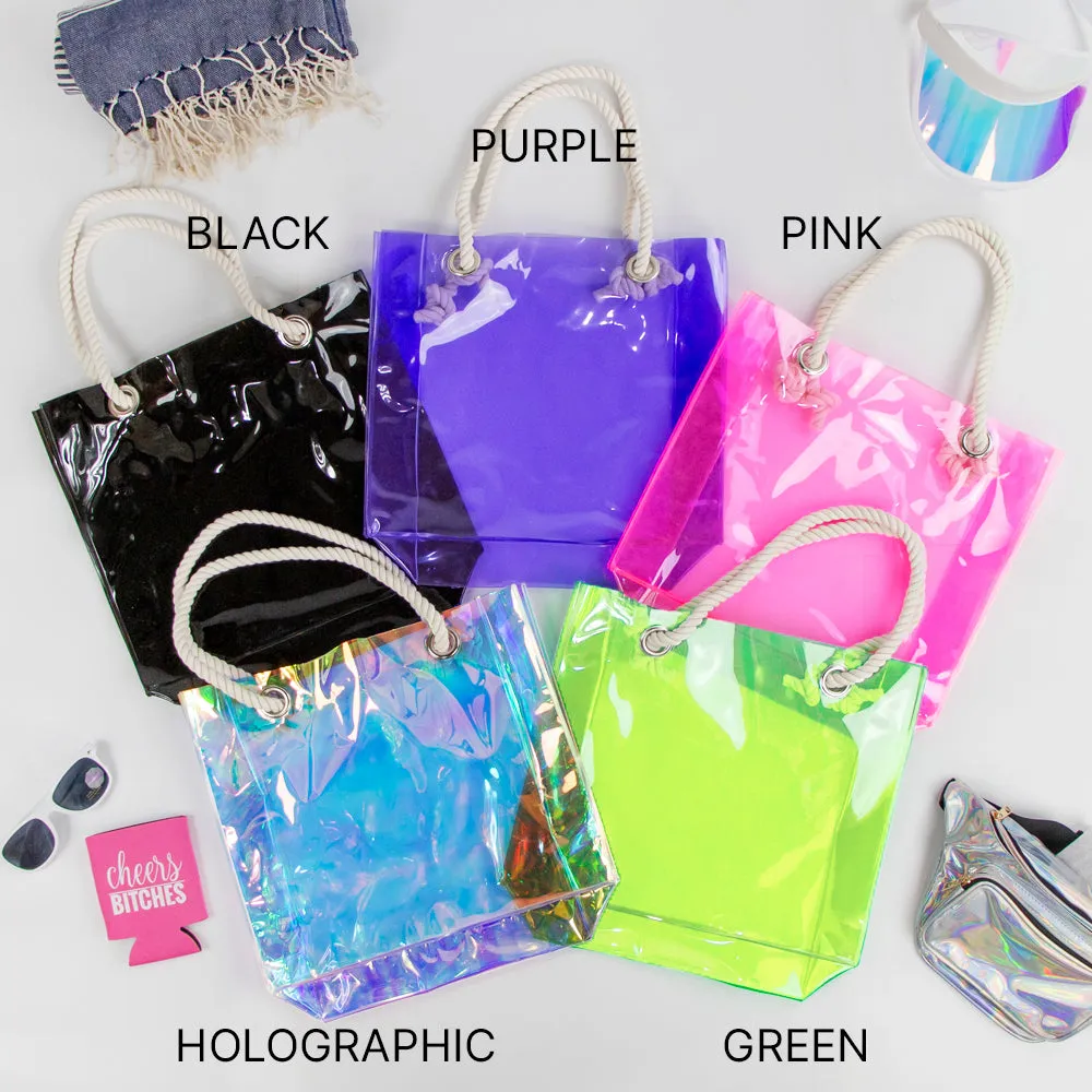 Bridal Tote Bag Set - Customized Bachelorette Neon Totes