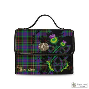 Brodie Hunting Modern Tartan Waterproof Canvas Bag with Scotland Map and Thistle Celtic Accents