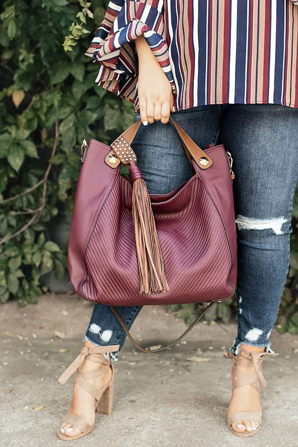 Brooklyn Brunch Tassel Bag In Windsor Wine