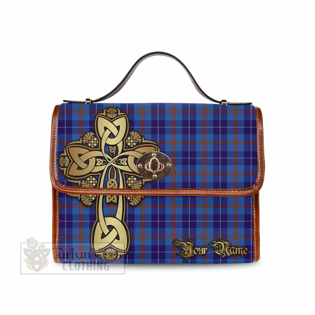 Bryson Tartan Waterproof Canvas Bag Golden Thistle Celtic Cross Style