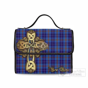 Bryson Tartan Waterproof Canvas Bag Golden Thistle Celtic Cross Style