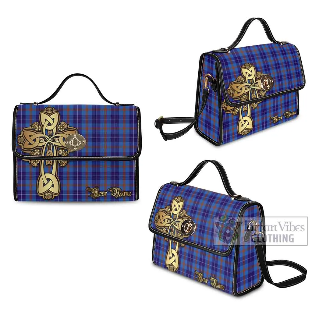 Bryson Tartan Waterproof Canvas Bag Golden Thistle Celtic Cross Style