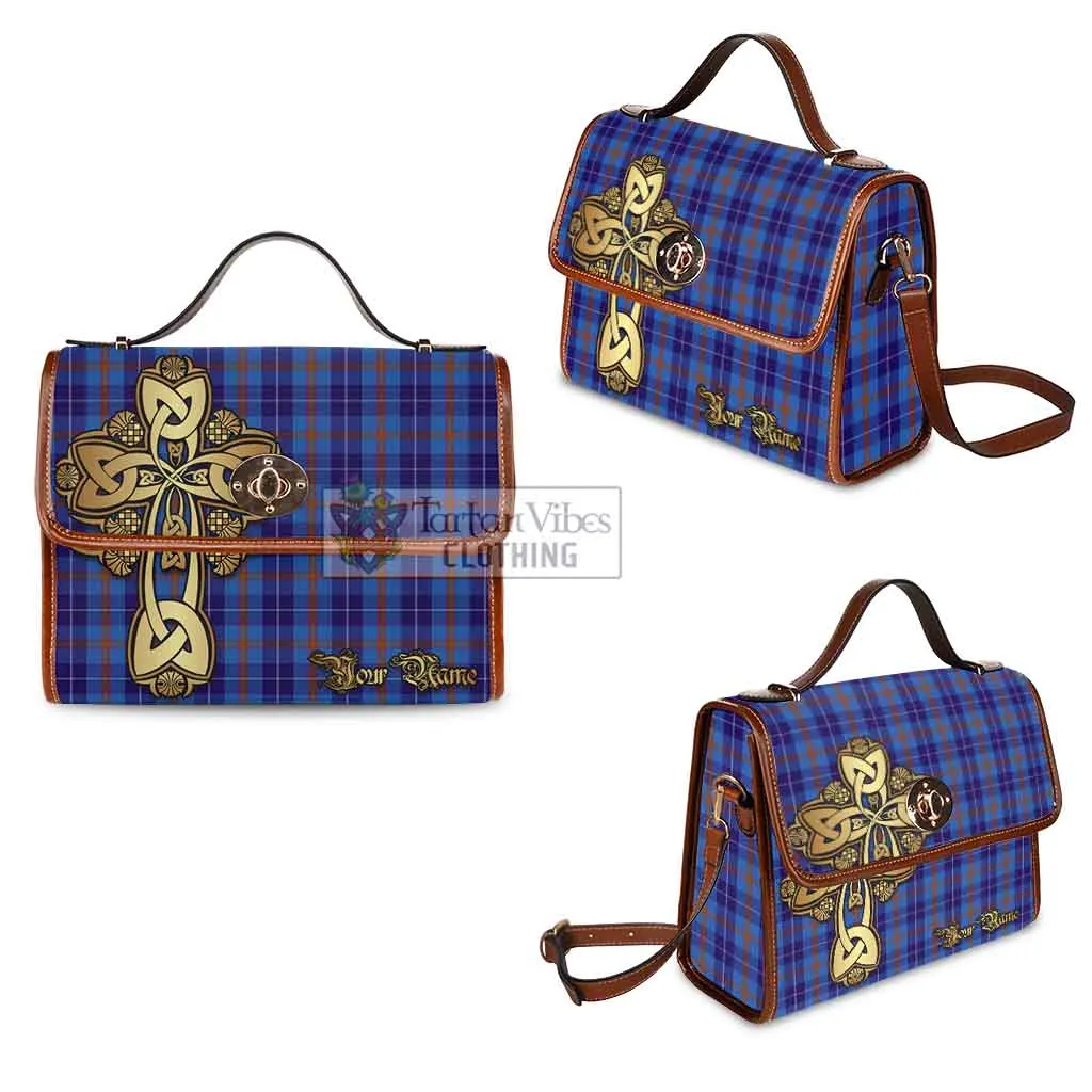 Bryson Tartan Waterproof Canvas Bag Golden Thistle Celtic Cross Style