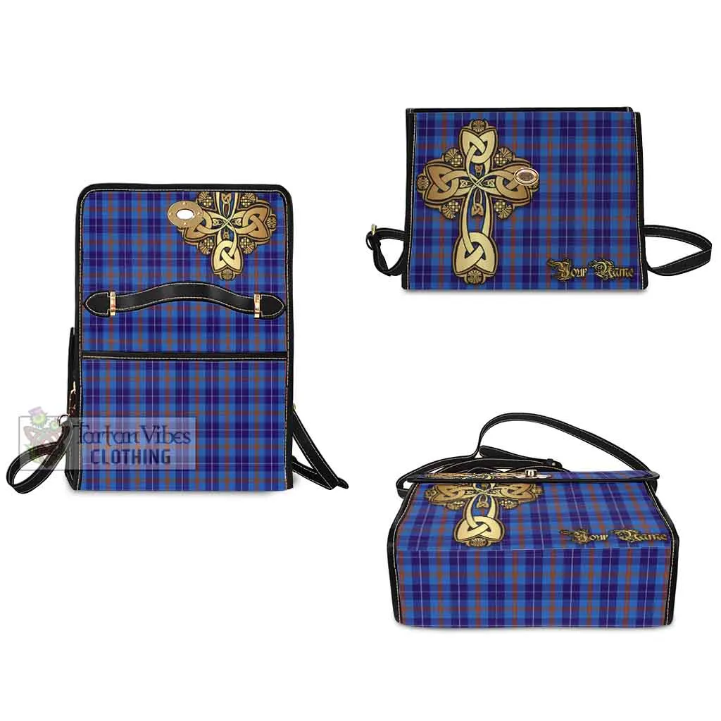 Bryson Tartan Waterproof Canvas Bag Golden Thistle Celtic Cross Style