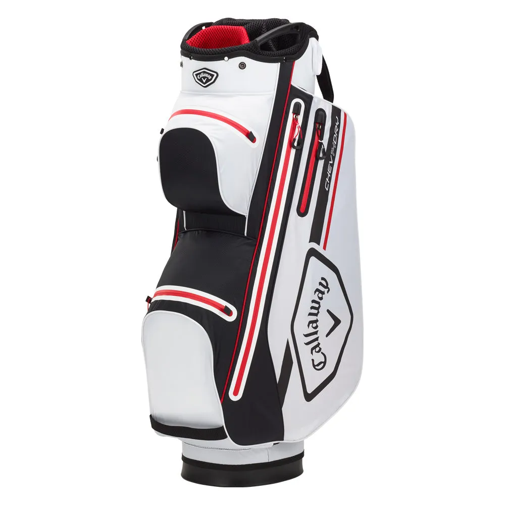 Callaway Chev Dry 14 Waterproof Cart Bag - White/Black/Red