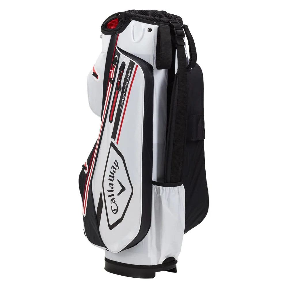 Callaway Chev Dry 14 Waterproof Cart Bag - White/Black/Red