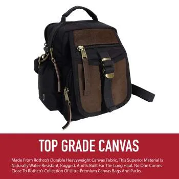 Canvas & Leather Travel Shoulder Bag