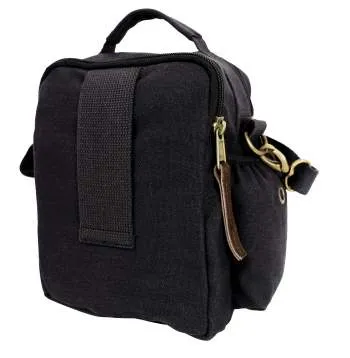 Canvas & Leather Travel Shoulder Bag