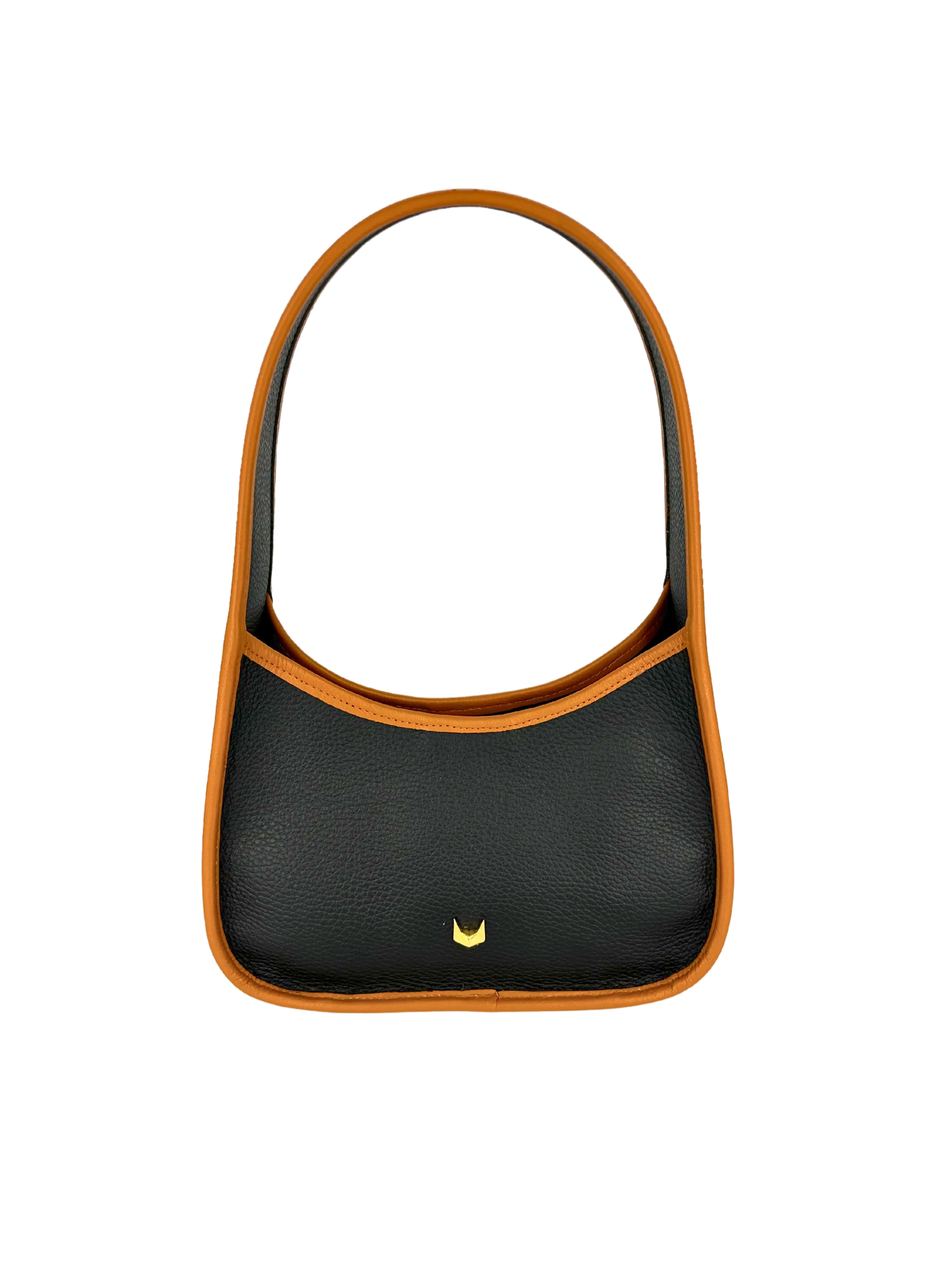 Charlotte Leather Bag - Black Orange