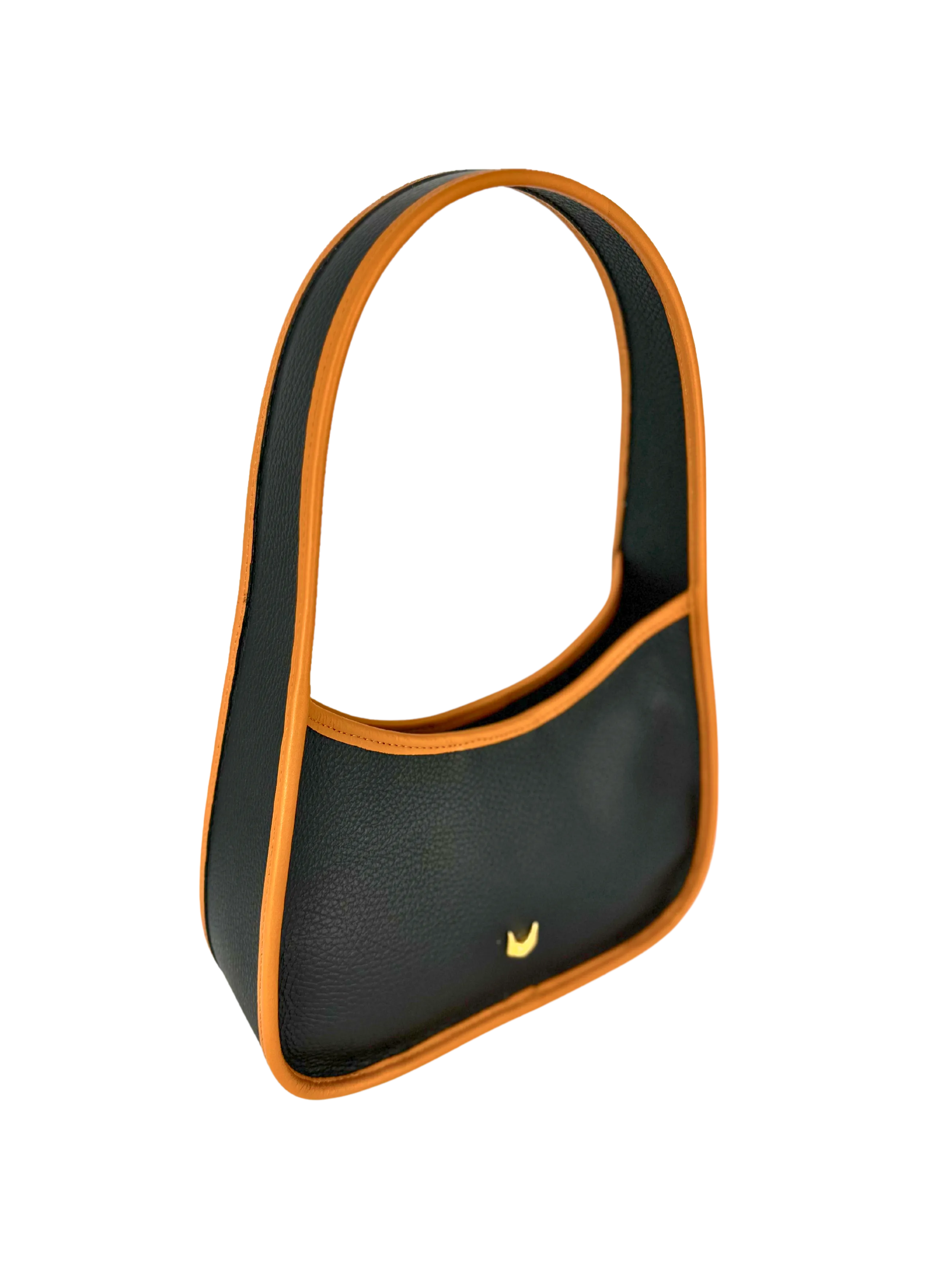 Charlotte Leather Bag - Black Orange