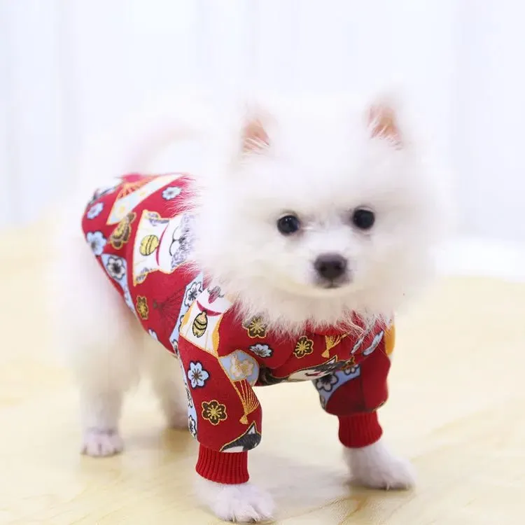 Chic and Adorable Puppy & Cat Apparel – Stylish Cartoon Print Dog Clothes for Small Breeds