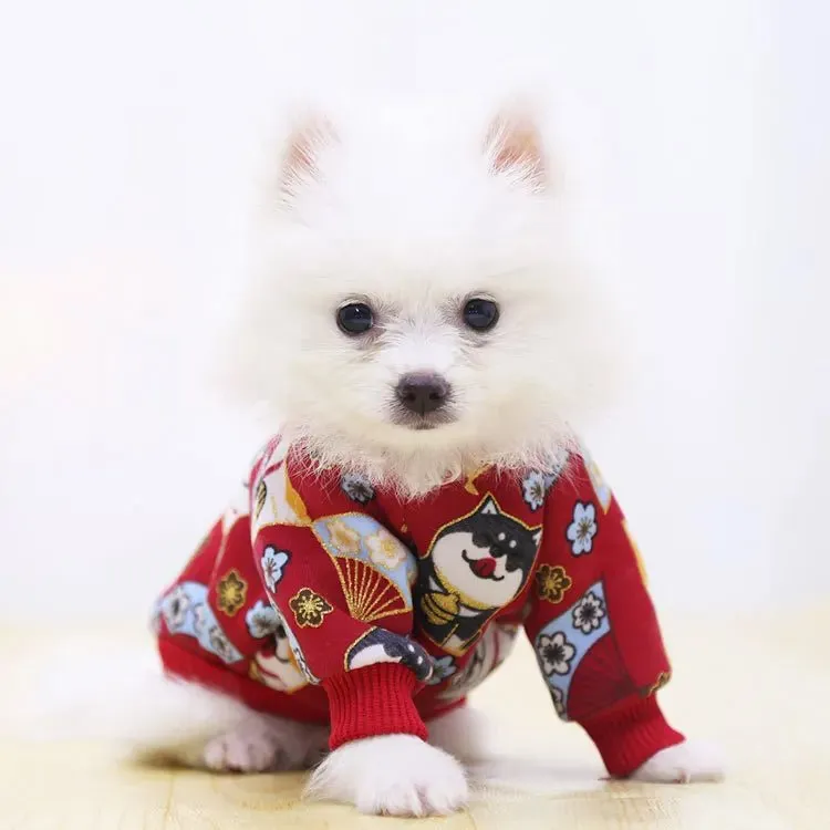 Chic and Adorable Puppy & Cat Apparel – Stylish Cartoon Print Dog Clothes for Small Breeds