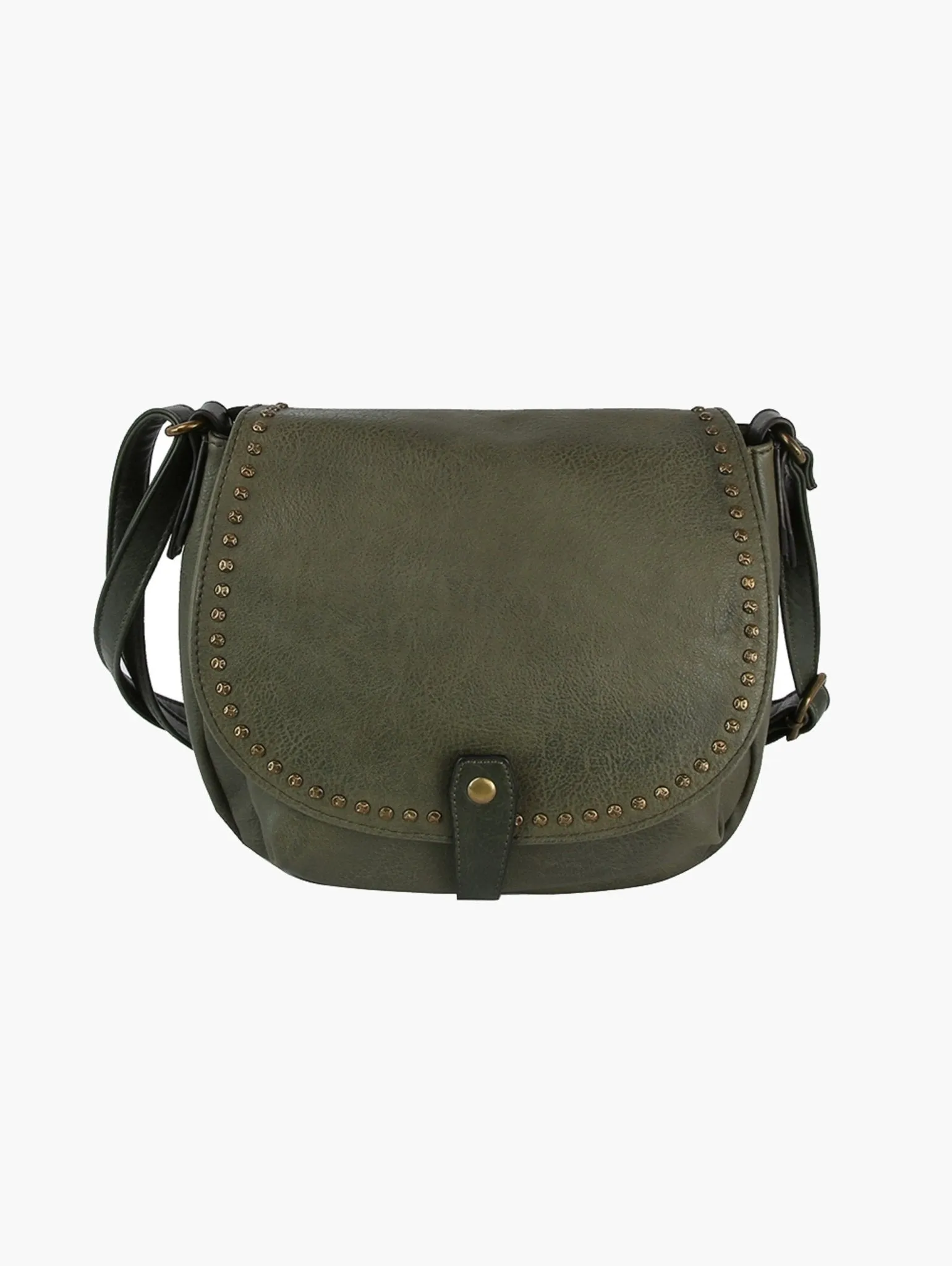 CJF125 Annie Studded Saddle Crossbody Bag